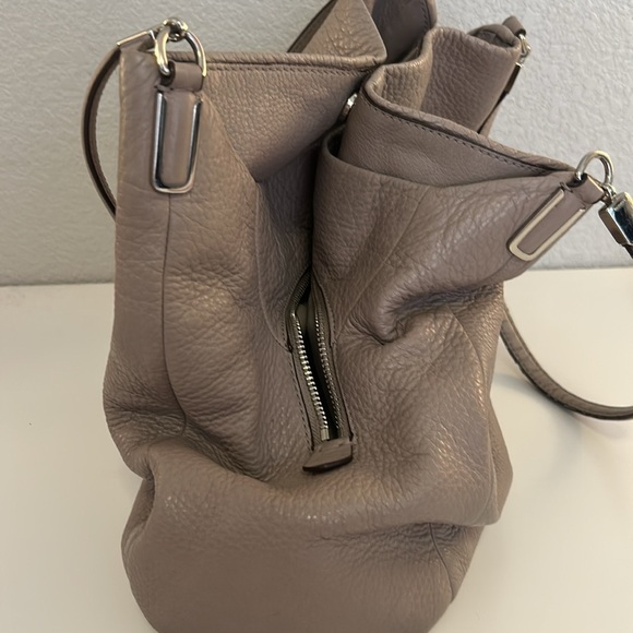 Coach Madison Pebble Leather Tan Three Compartment Double Strap Shoulder Bag - Picture 6 of 14